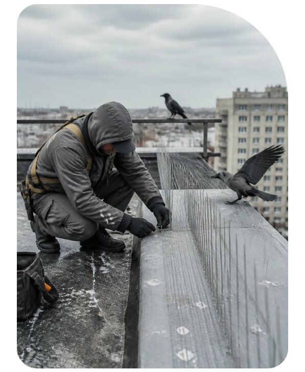 Защита от ворон под ключ в Биробиджане по цене от 5069 р. | Сенат-Брб